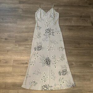 Women's Grey and Blue Dress